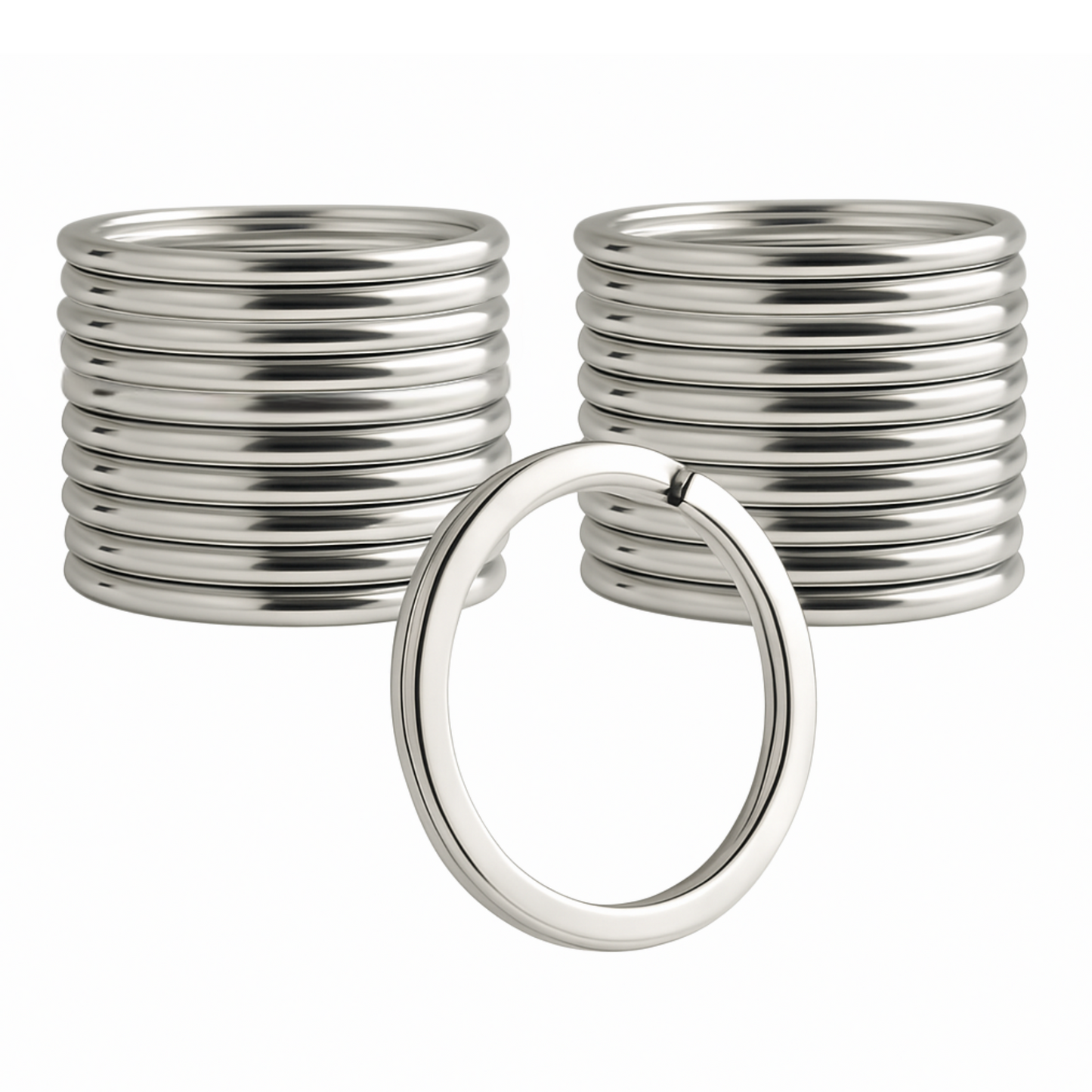30mm metal key rings pack of 20 – bulk split rings