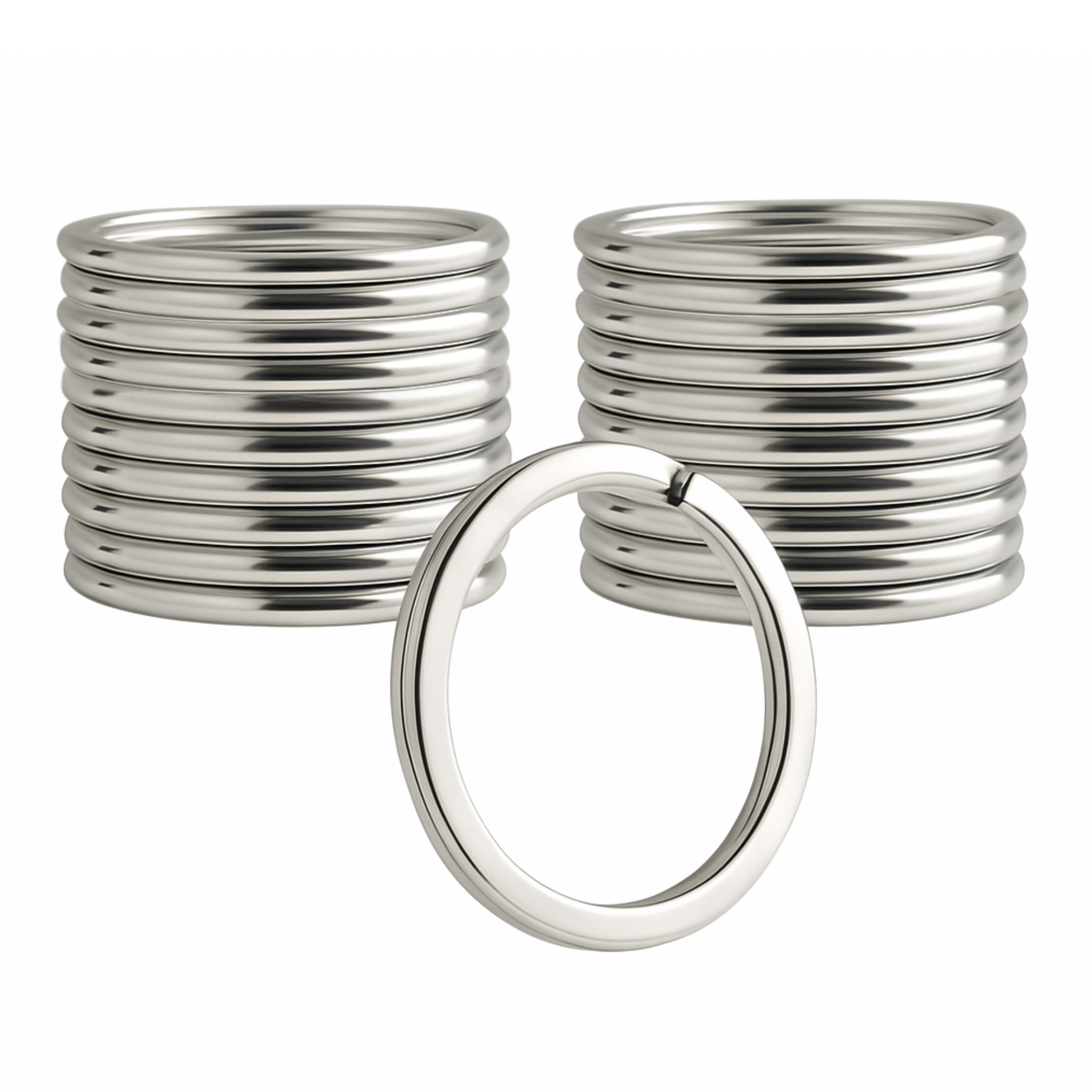 30mm metal key rings pack of 20 – bulk split rings