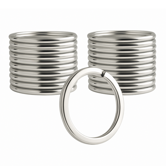 30mm metal key rings pack of 20 – bulk split rings